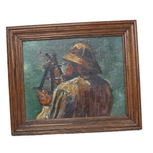 Vintage 90s Oil Painting Framed The World of Winslow Homer 12x10